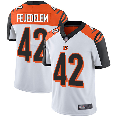 Cincinnati Bengals Limited White Men Clayton Fejedelem Road Jersey NFL Footballl #42 Vapor Untouchable